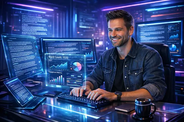 Pessoa escrevendo em um notebook